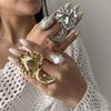 Exaggerated 3D Heart Alloy Ring - European & American Style