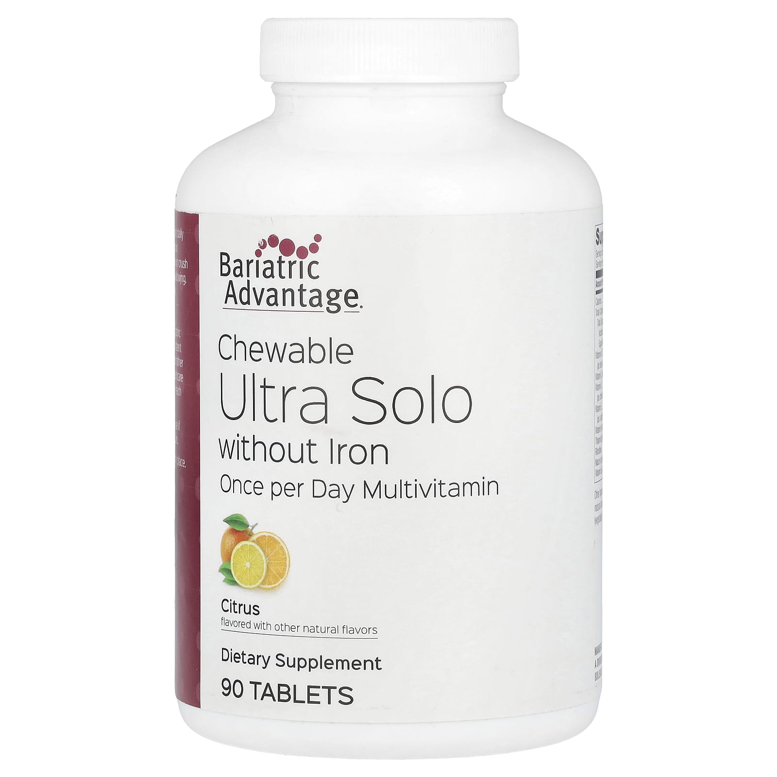 

Chewable Ultra Solo, Iron Free, Citrus Free, 90 Tablets