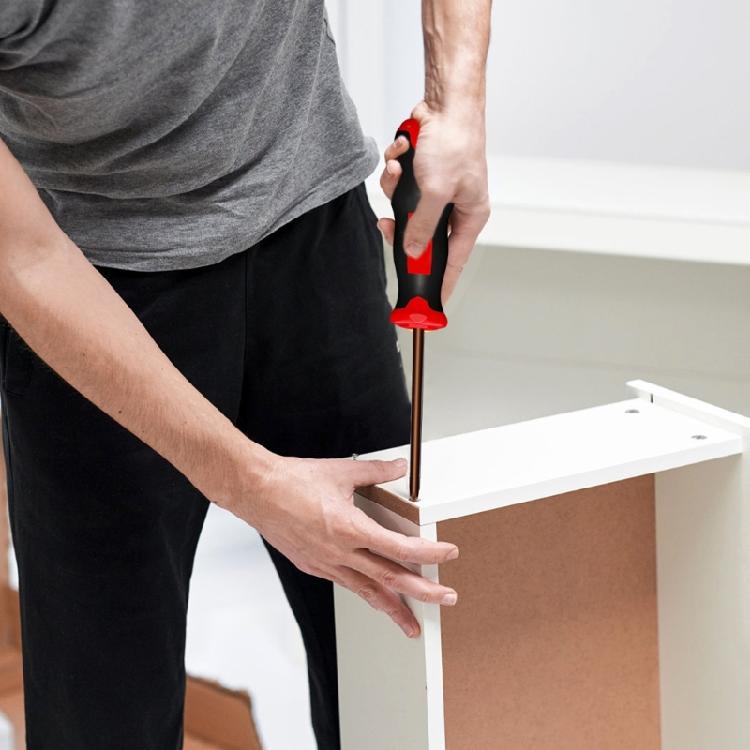 Slotted/Crossed Magnetic Screwdriver With Corrosion Resistant Alloy And Comfort Grips Handle