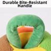 Bite Resistant Dog Snuffle Ball Nonstop Play Flannel Interactive Toy Ball Color Splicing Dog Sound Chew Ball Teething Cleaning