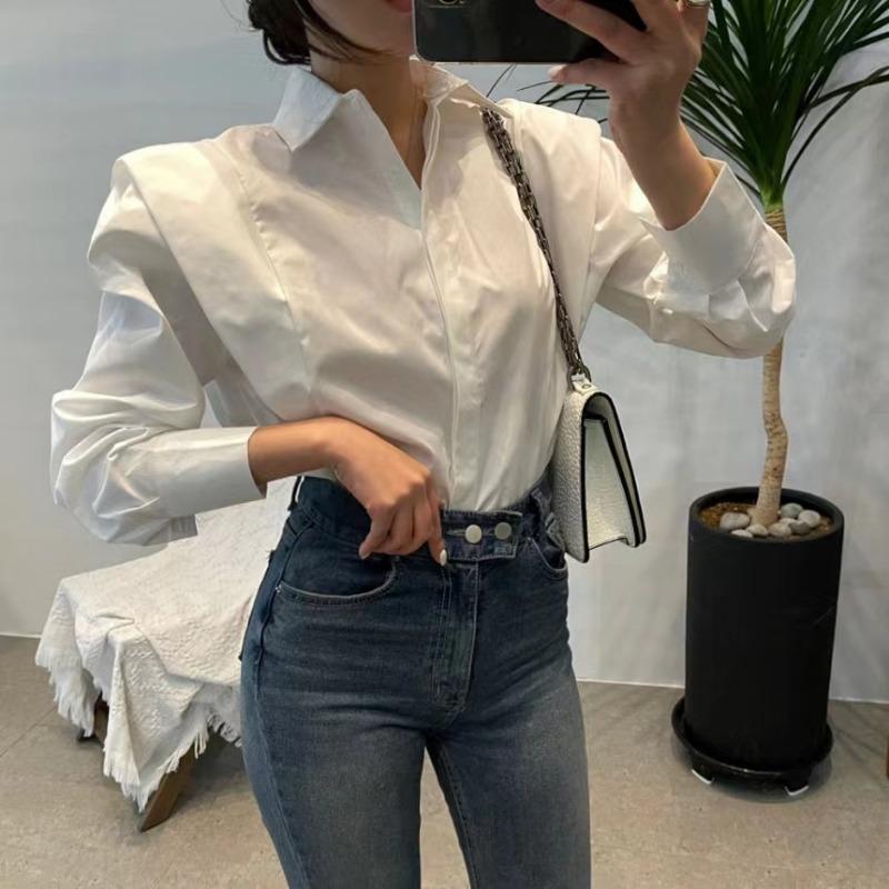 Fashion Long Sleeve Loose Blouses Street Office Elegant Tops Shirt OL Women's Shirt Autumn 2025 New Chic Women Blouses and Tops Shirts 2952