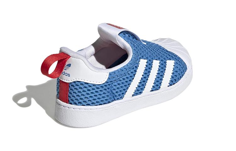 Adidas Originals SUPERSTAR 360 Abrasion Resistant Low top Toddler Shoes Blue Infant And Toddler GY9143
