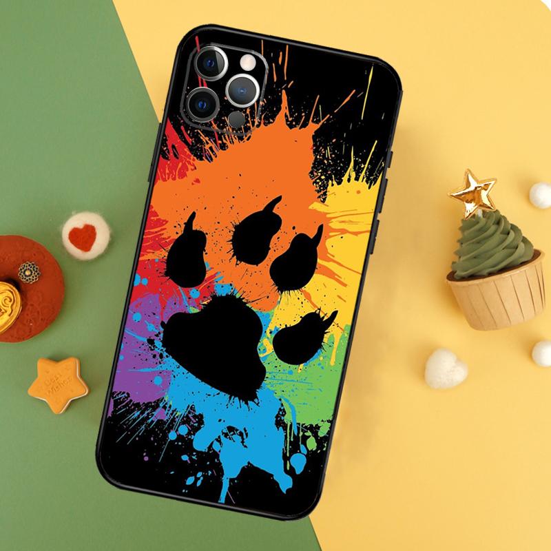 Cat Dog Paw Design Phone Case For iPhone 17 16 16E 15 14 12 11 13 Pro Max 12 13 Mini 17Air Shockproof Cover