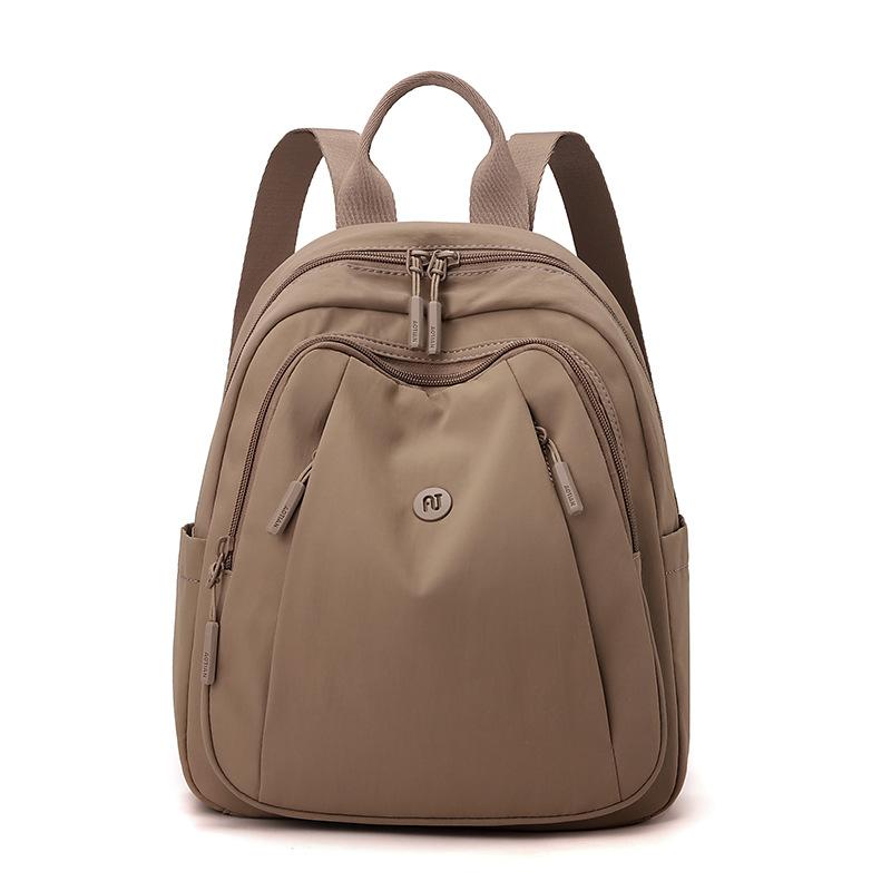 Solid Color Women's Backpack Student Schoolbag