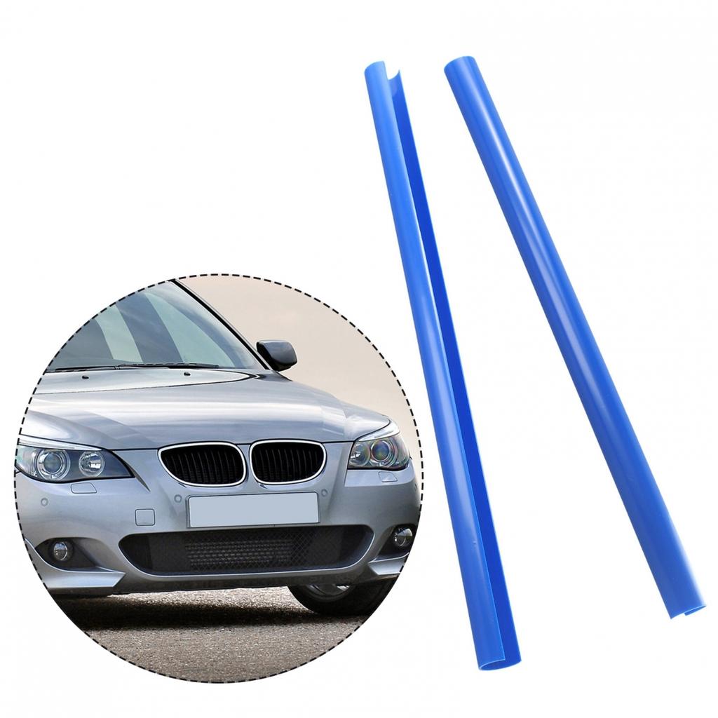 2Pcs Grille Trim Strips Bright Blue Car Decor Front