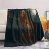 1PC Shakira Print Flannel Blanket, High quality Comfortable for All Seasons, Home Decor, Warmth and Comfort, Perfect for Christmas Gifts