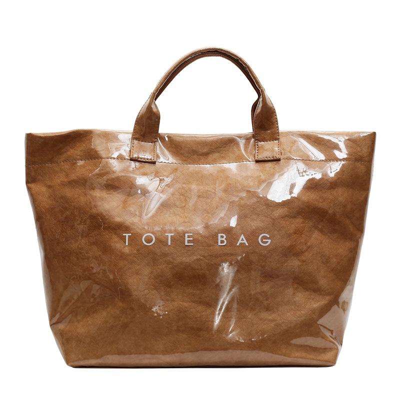 

Hot Sale Retro DuPont Paper Casual Commuter Tote Bag Personalized Commuter Large Capacity Tote Bag Women коричневий