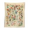 VIKAMA French Vintage Flowers and Vines Decorative Tapestry Home Living Room Bedroom Decorative Background Cafe Study Tapestry