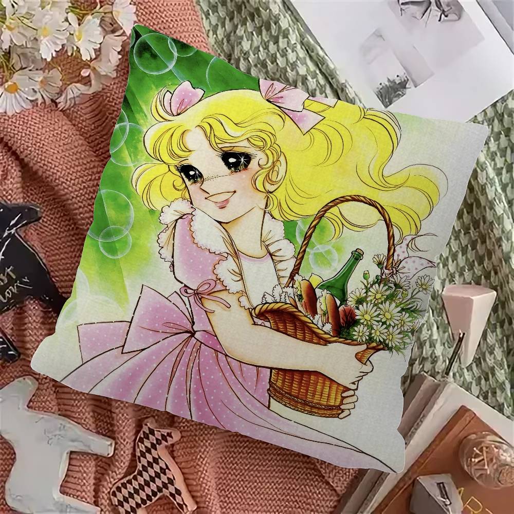 Anime Ccandy Candy Cushion Cover Inches Farmhouse Decor Home Throw Pillow Covers for Couch Decorations