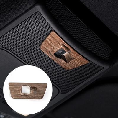 Rear Small Window Lift Button Decor Cover Trim for Ford F150 2015-20 Wood Grain