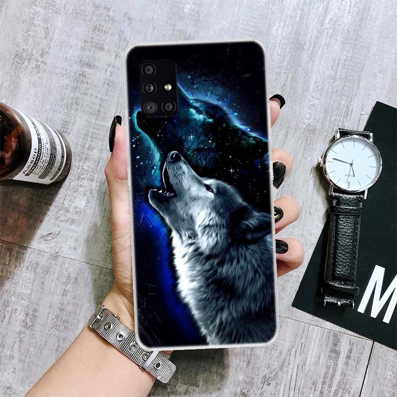 Angry Animal Wolf Fierce Phone Case For Samsung Galaxy A52 A32 A22 A12 A02S A50S A30S A51 A31 AA71 Note 20 Ultra 10 S10 Plus Gal