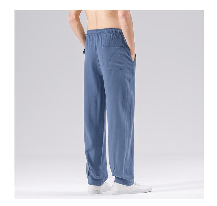 Men's Plus Size Cotton Linen Casual Pants - Chinese Style (2021 Autumn/Winter)