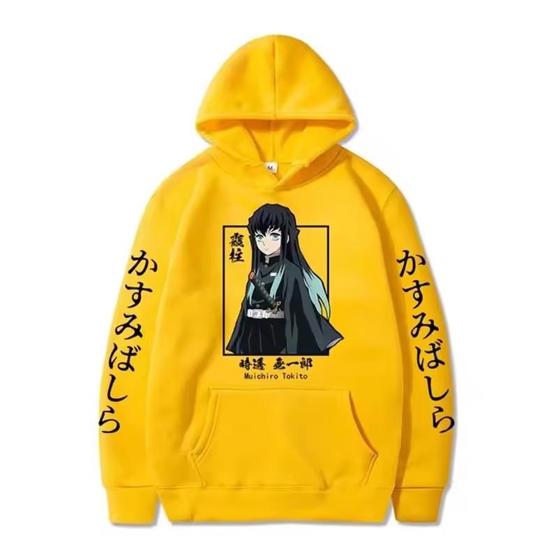 Autumn Winter Warm Anime Muichiro Tokito Print Women Hoodie Unisex Casual Kid Hooded Sweatshirts Tops Oversized Fashion Clothes
