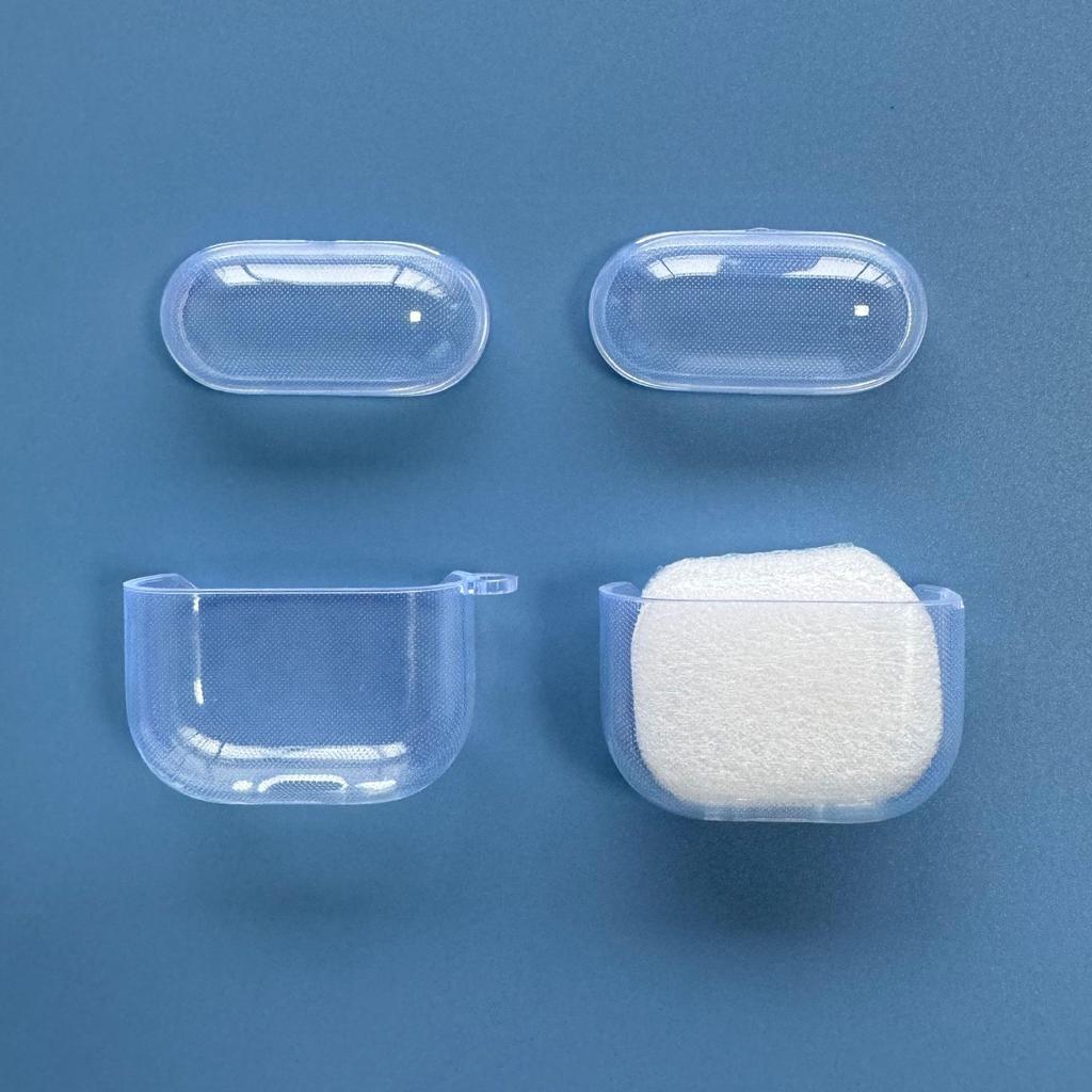 AirPods Pro 2 Transparent Hard Shell Case, Compatible with AirPods 3 & 4, Soft Protective Cover