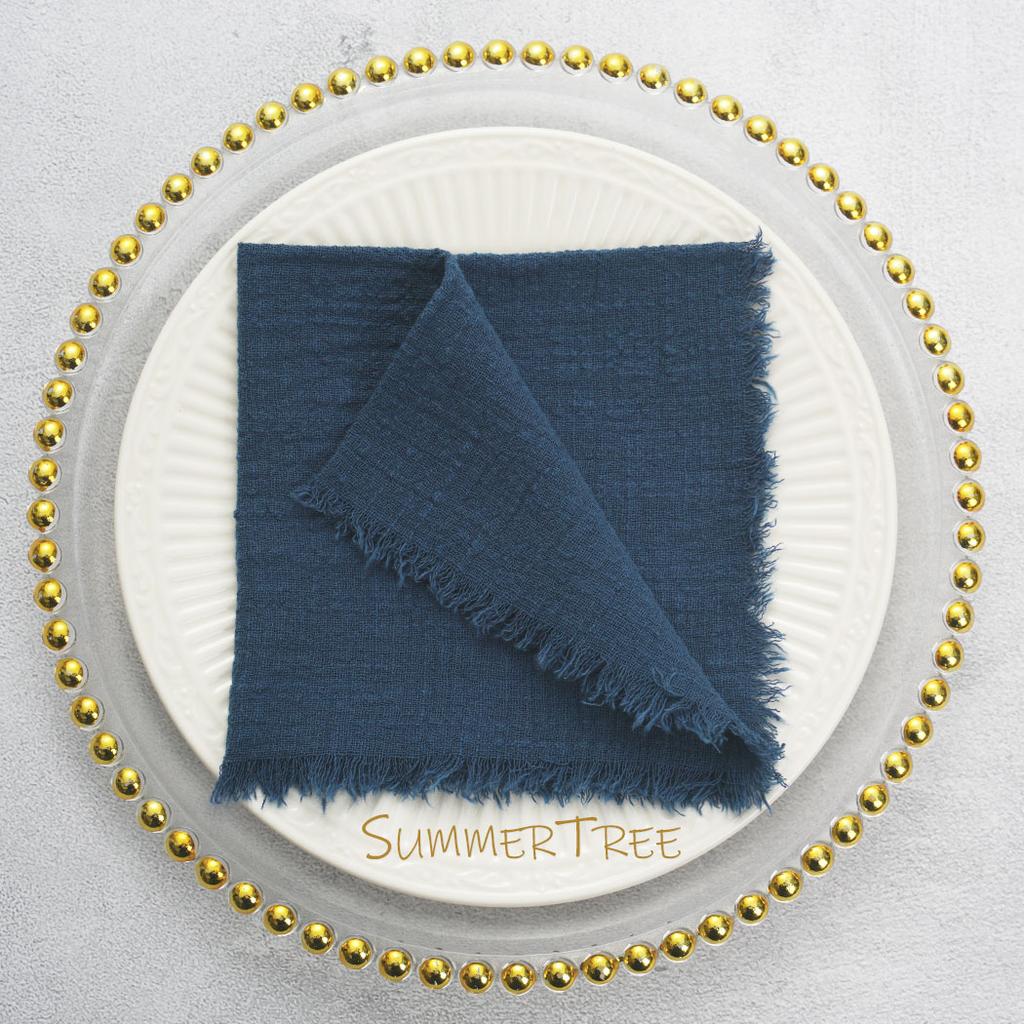 10pcs 32x32cm Cloth Napkins Pure Cotton Gauze Soft Napkin Handkerchief Vintage Banquet Garden Party Wedding Table Decoration