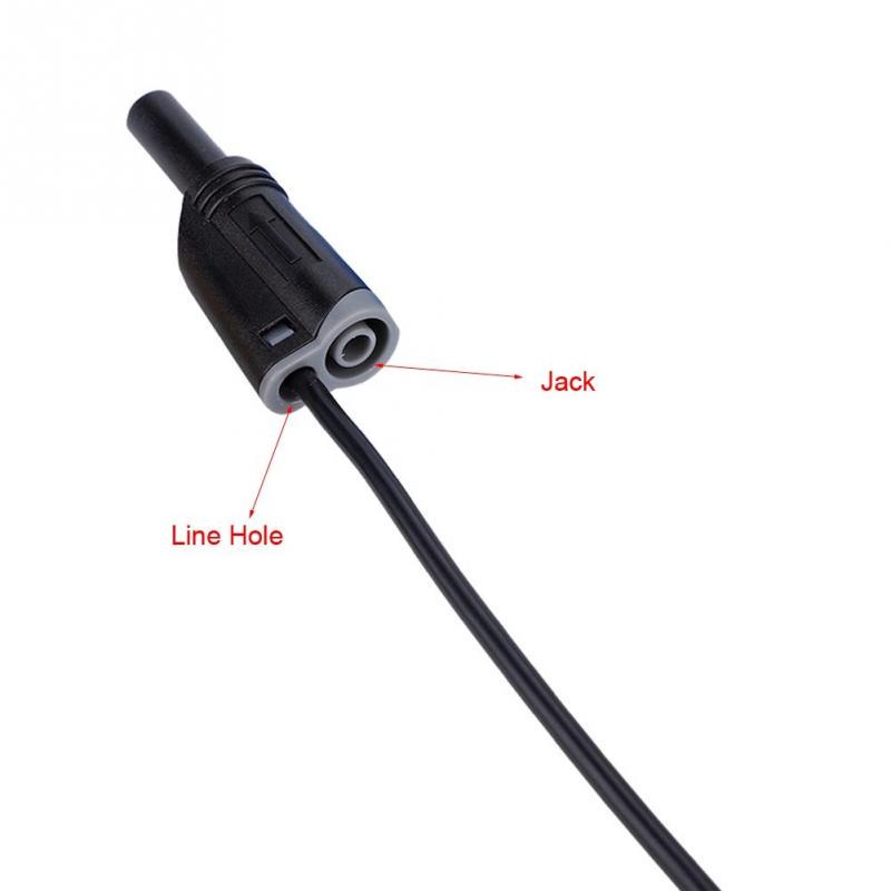 Multimeter Banana Plug Cable 5pcs P1050-1 4mm Banana Plug Safety Soft Silicone Wire Stack Test Lead 14AWG for Multimeter Electrical Testing Equipment Stack Test Lead