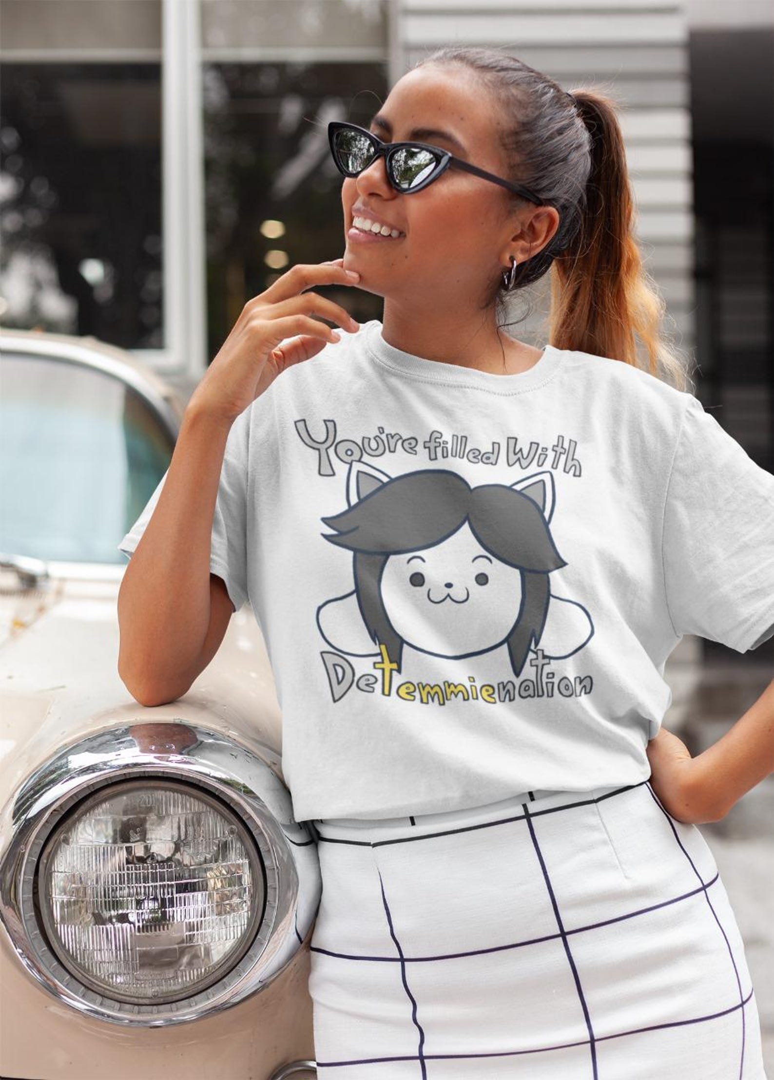 Unisex Gaming Undertale T shirt, Napstablook Indie Shirt You re filled with Detemmienation Shirt 2XL