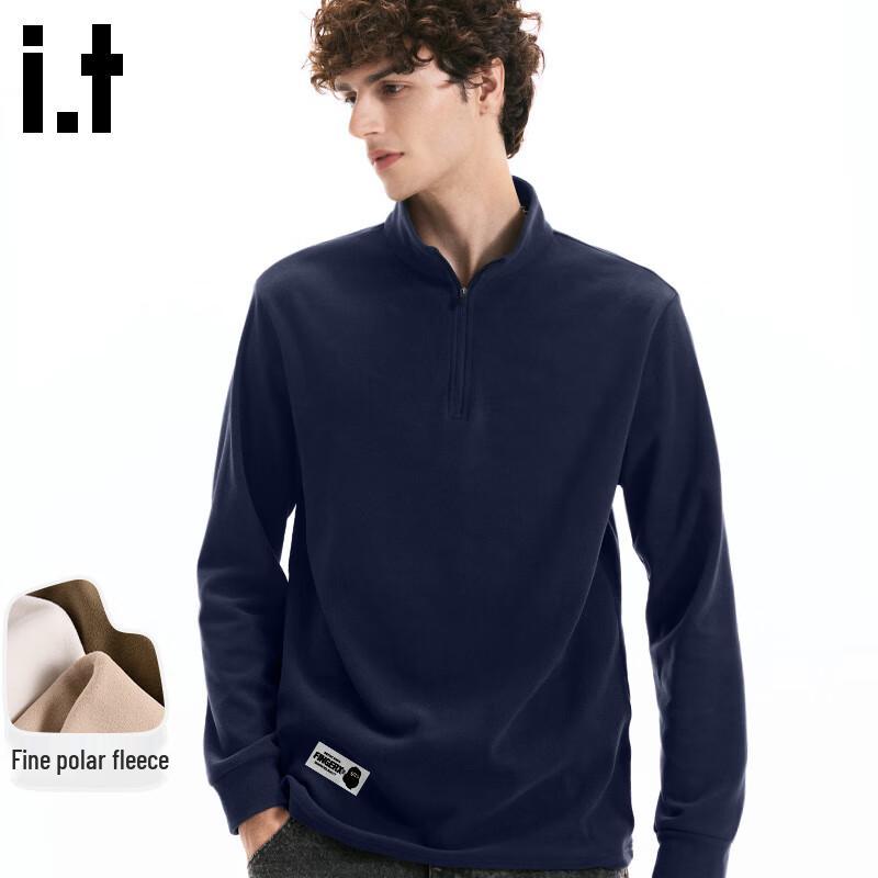 Fingercroxxit Half-Zip Fleece Long-Sleeve T-Shirt