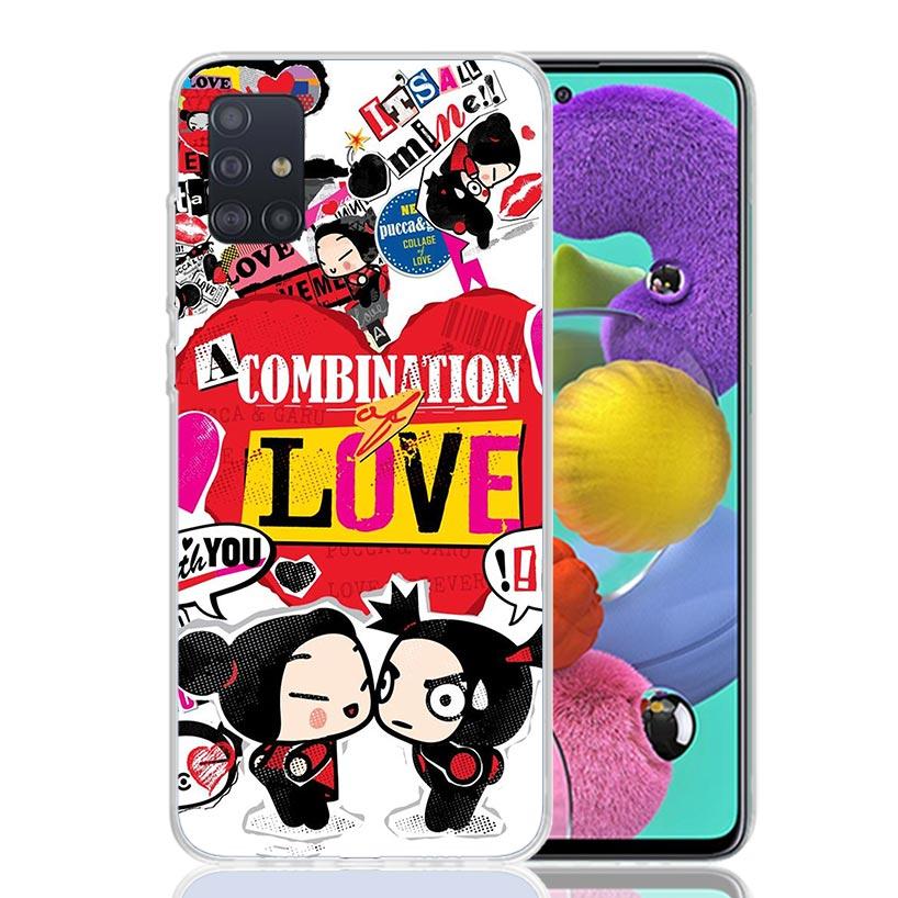 Cute Cartoon Pucca Garu Case Phone Cover for Samsung Galaxy A52 A51 A50 A42 A32 A22 A12 A02S A72 A71 A70 A41 A31 A21S A40 A30S A