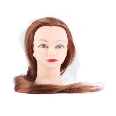 Makeup Mannequin Head Hairdresser Training Head Cosmetology Doll Head Blond Golden Brown