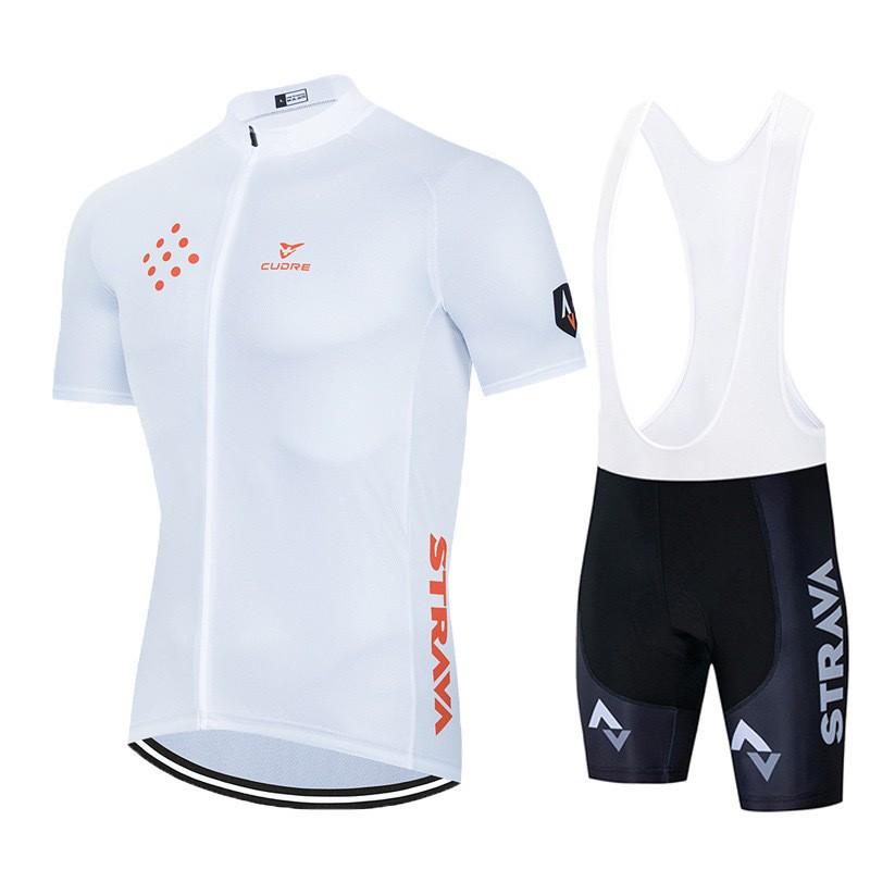 Mens Cycling Jersey Bib Shorts Set Quick-Dry Outdoor Bike Riding Sportswear