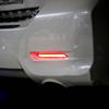 2Pcs Car Red Lens Led Rear Bumper Reflectors Brake Fog Warning Light Taillight