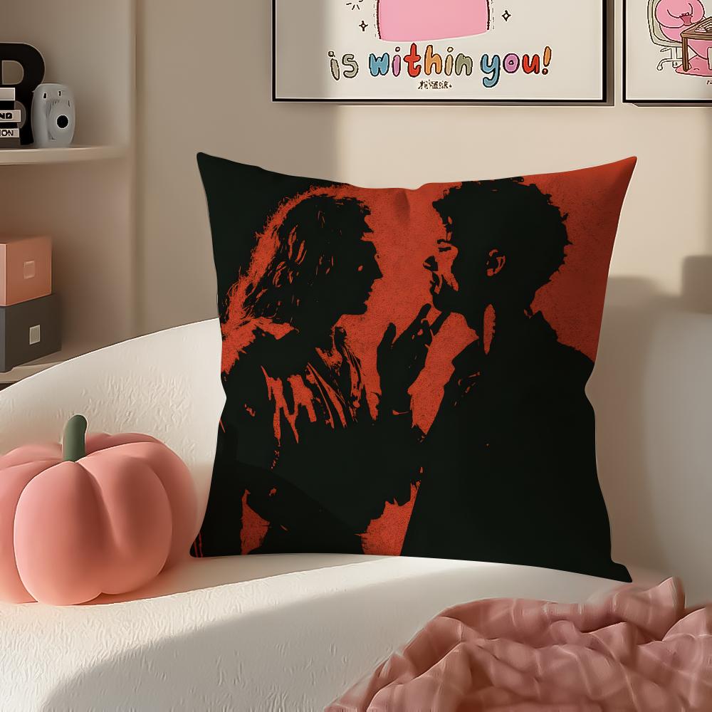 Romantic Tragic Film IInterview with the Vampire Cushion Cover Pillowcase Short Plush Invisible Zipper Room Sofa Cushion Cover