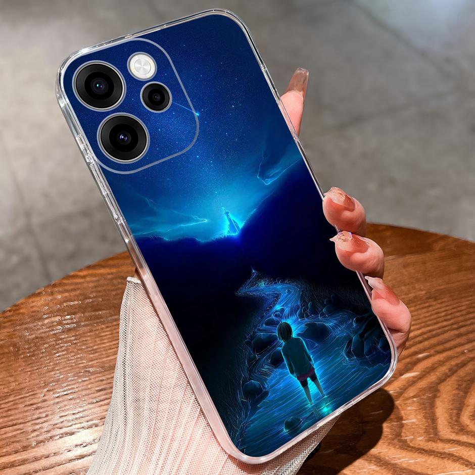 Cases For OPPO Reno15 15F 15Pro Cute Girl Love Heart Lightweight Simplicity Soft Transparent Housing For Reno 15F 15 Pro Capa