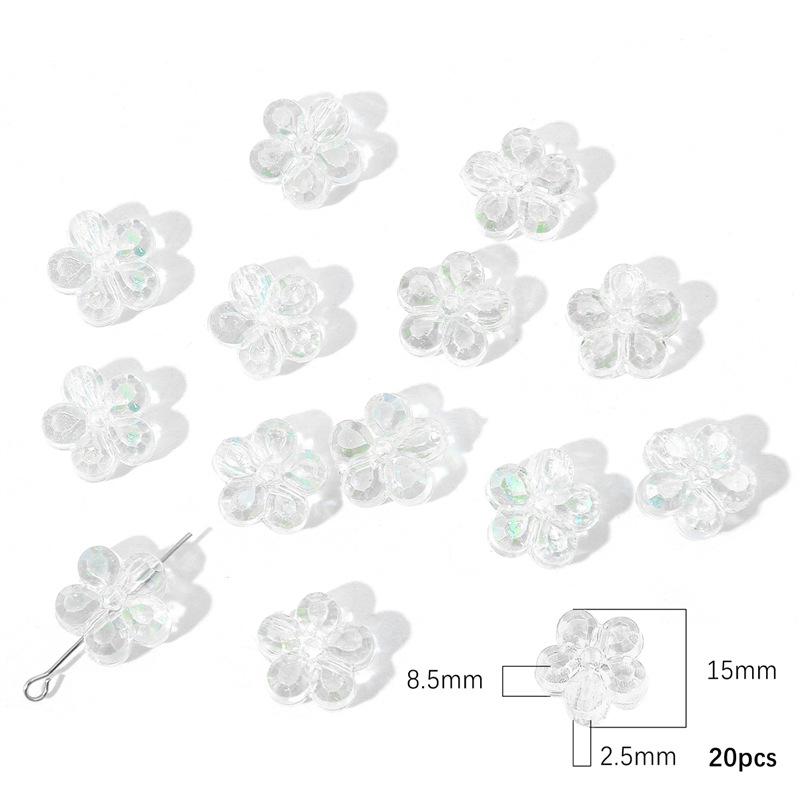 Large Shining Flower Acrylic Beads for DIY Jewelry & Earrings