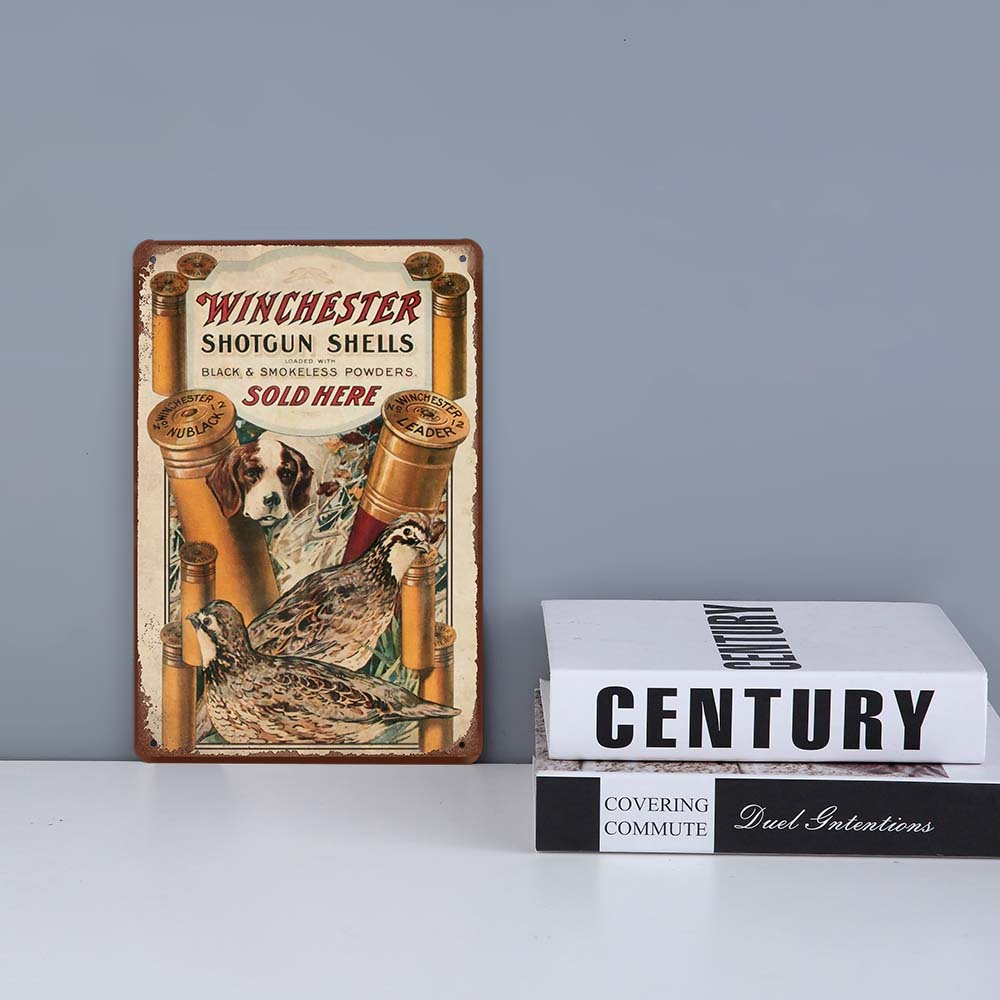 Metallschild im Vintage-Stil, für Männerhöhle, Blechmalerei, Poster, Jagdhunde, Hirsche, Retro-Wandkunst, Eisenplatten, Dekoration, Plakette, 20 x 30 cm