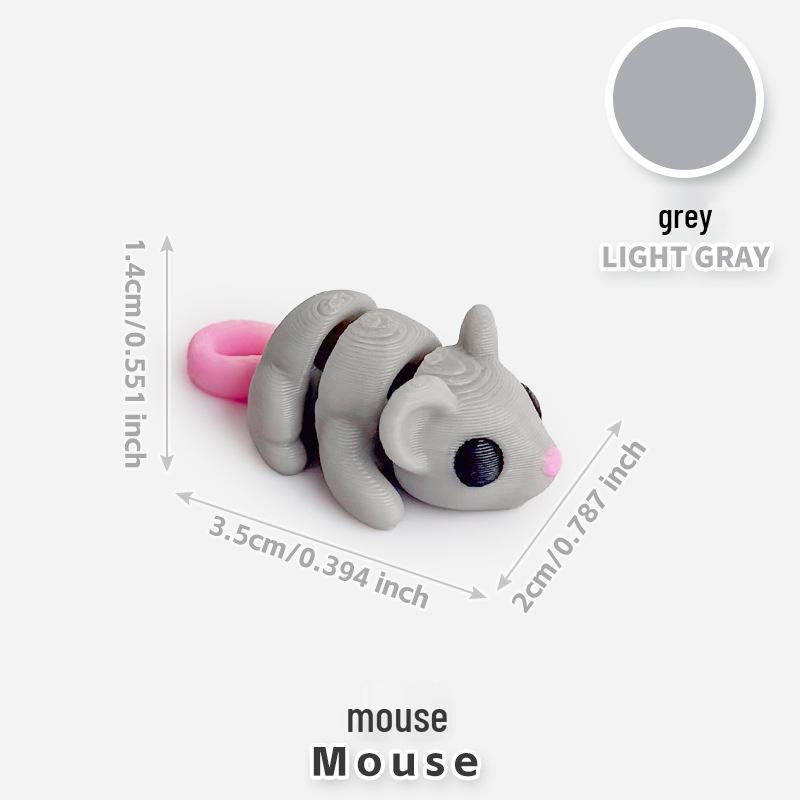Colorful 3D Printed Small Animal Toys - Simulation Animal Models for Micro-Landscape Decoration