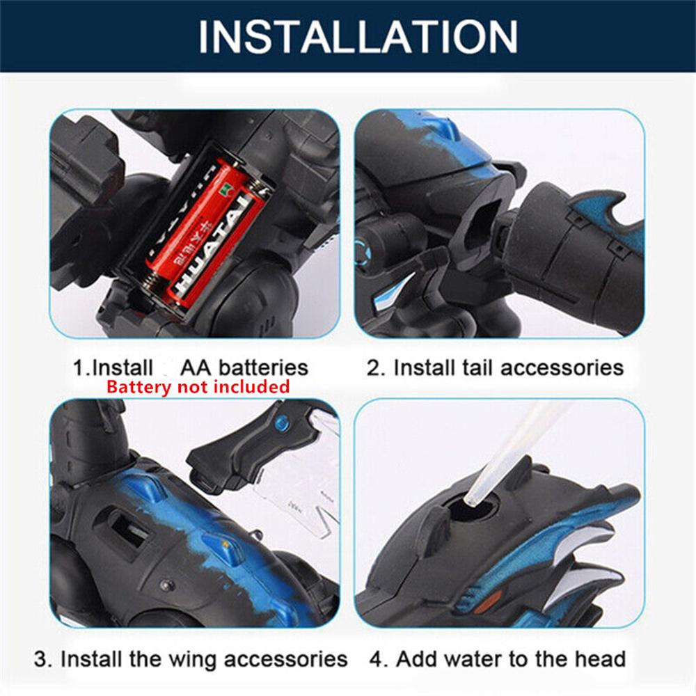 Electric Walking Dinosaur Model Mist Spray Electric Dinosaur with Sounds & Light Mechanical Dinosaur