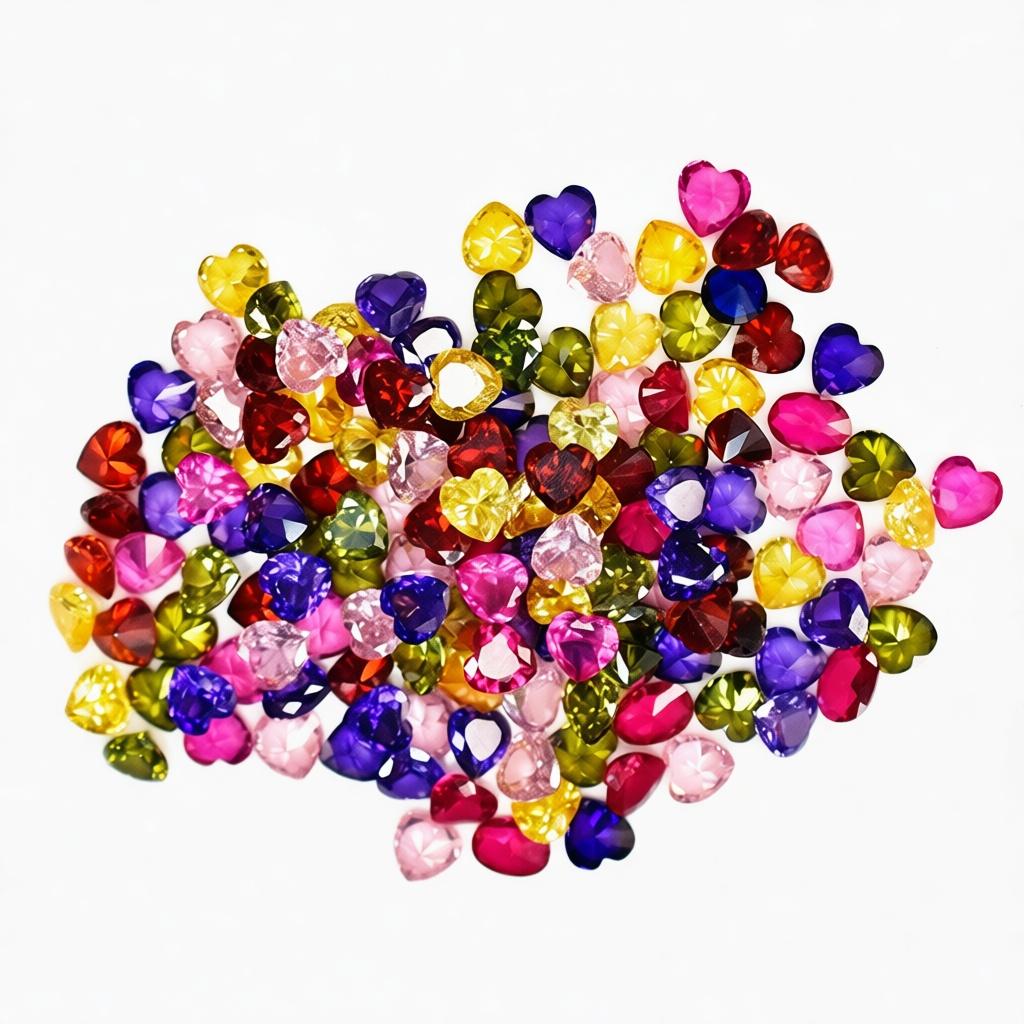 Natural Sapphire Loose Gemstone Mix 9 pcs 6x6 mm Heart Shape Lot September Birthday Birthstone