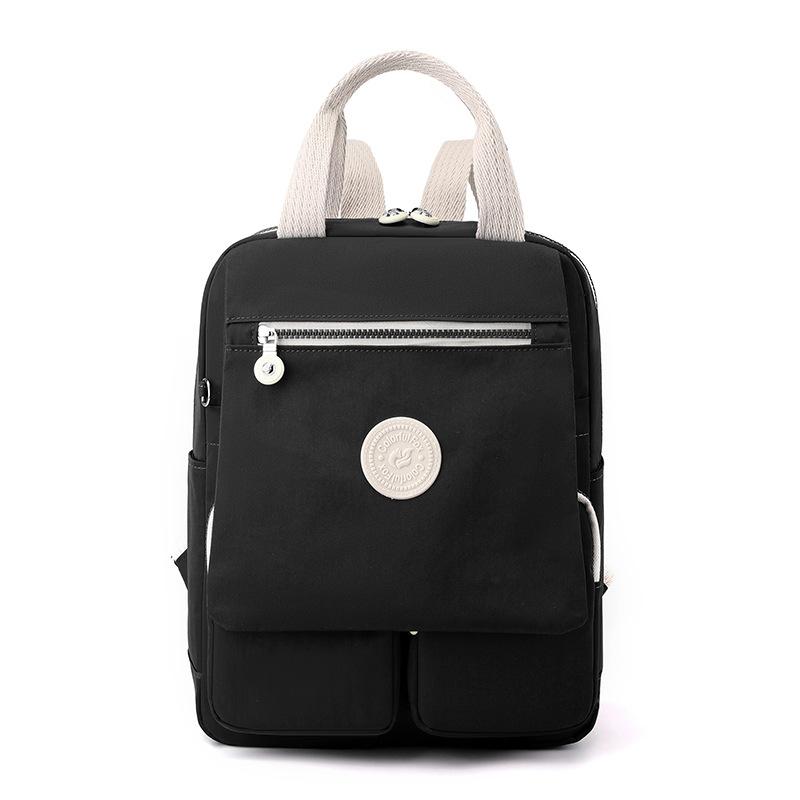 

New women s contrasting color backpack, fashion trend backpack, large capacity anti-splash bag чорний