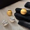 Cold Wind Versatile Brushed Ball Earrings