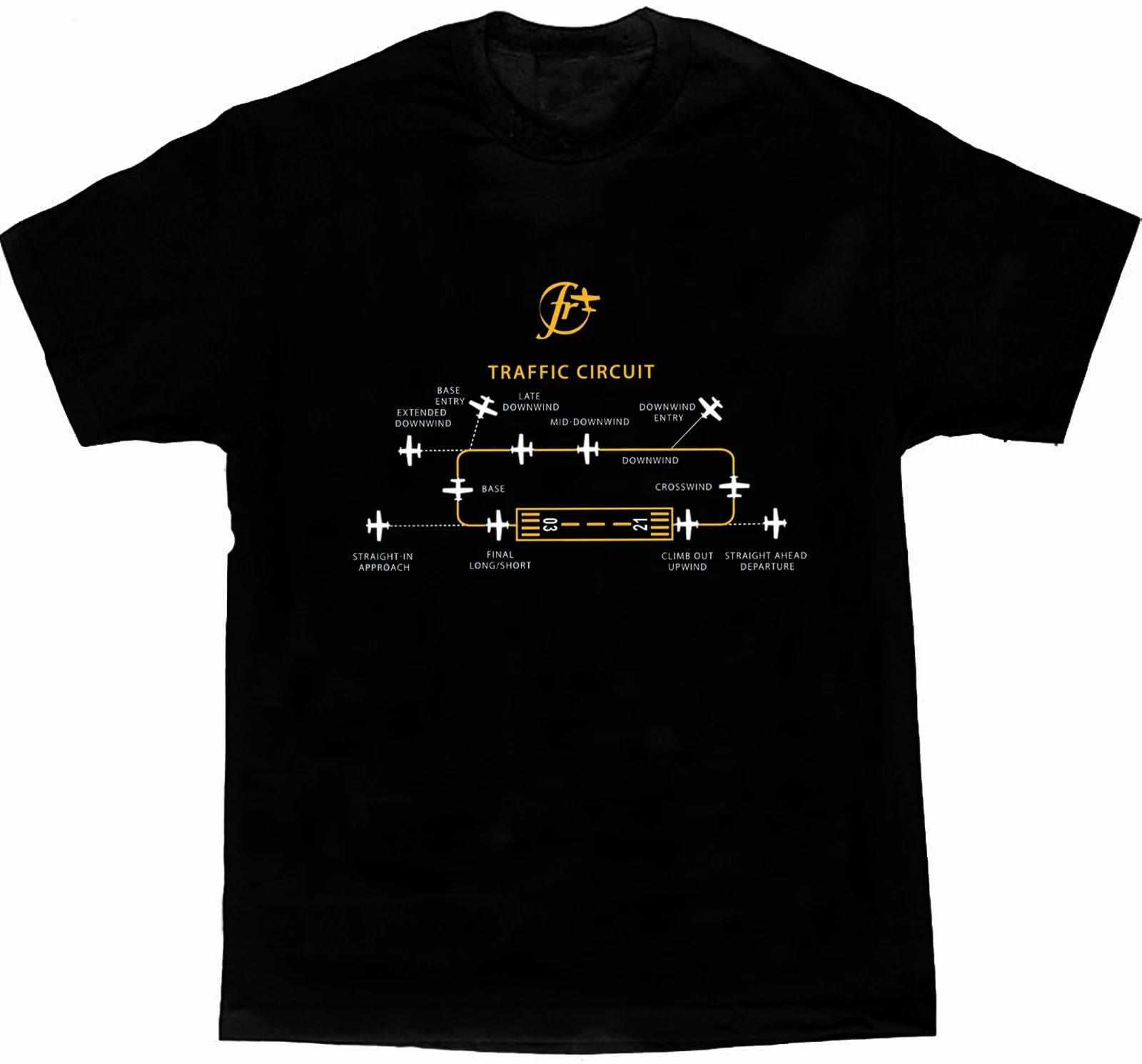 Airfield Traffic Rules Pattern Circuit Printed Interesting Aviation TShirt 100 Cotton ONeck Short Sleeve Casual Mens Tshirt S