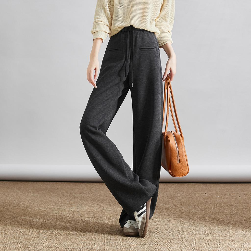 Design Sense Front Pocket Wide Leg Pants for Women