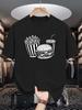 Unisex Cotton Tee Burger Fries Soda Fast Food Graphic Print Loose Breathable Summer Crew Neck Casual Street T Shirt Unisex Daily Wear