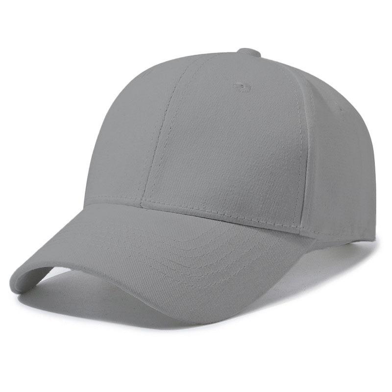 Embroidered baseball cap - pure cotton, multiple colors, casual style for adults Adjustable серый
