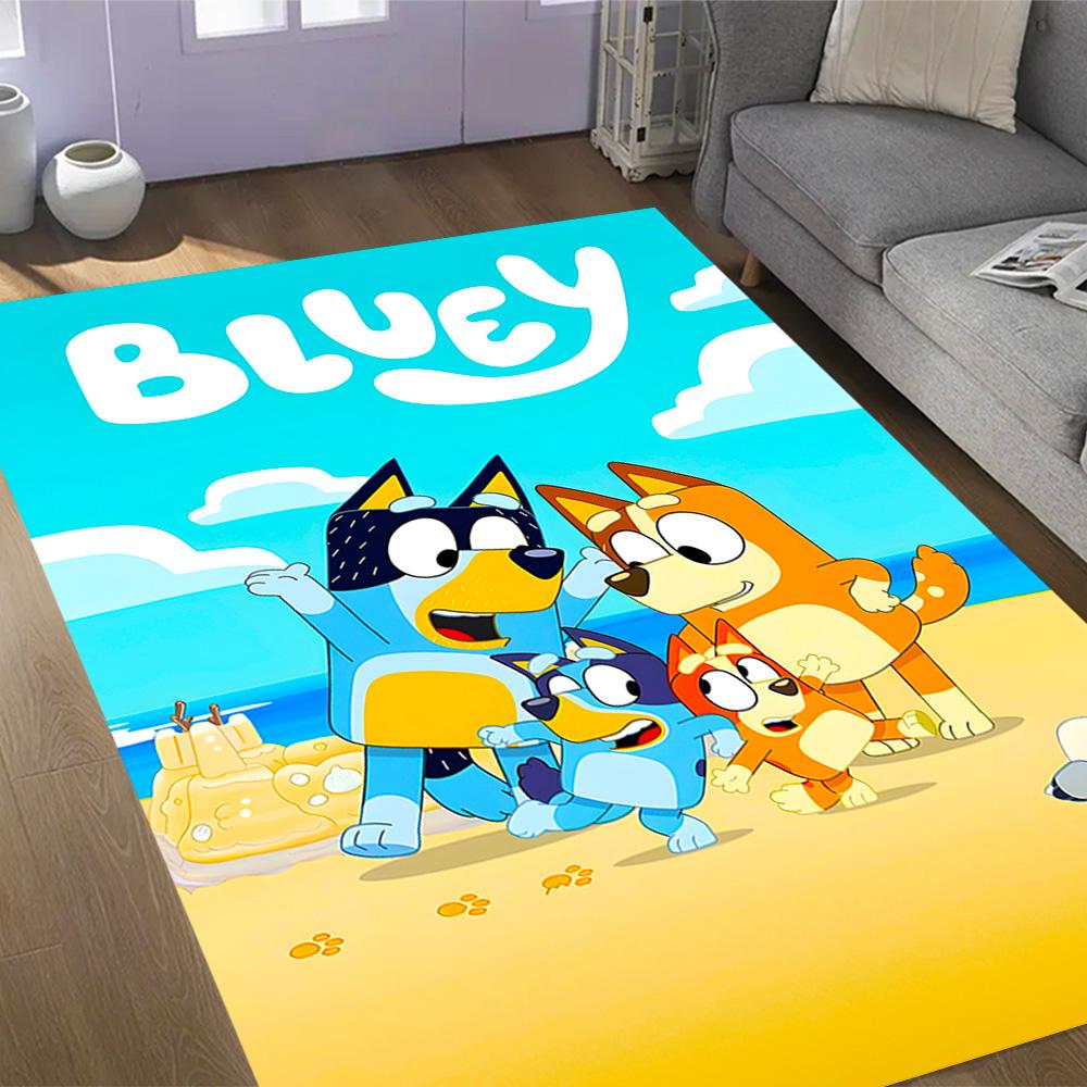 Bluey's Bus Adventure Floor Rug Office Rug Suitable for Outdoor Kitchen Bedrooms Decorate room Anti-slip Rug Decorate Offices