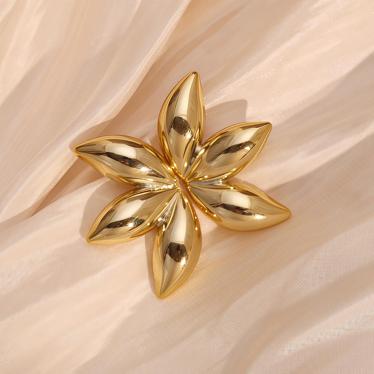 European-American Cross-border C-shaped Teardrop Flower Earrings: Chic, Creative, & Versatile Women s Jewelry Set