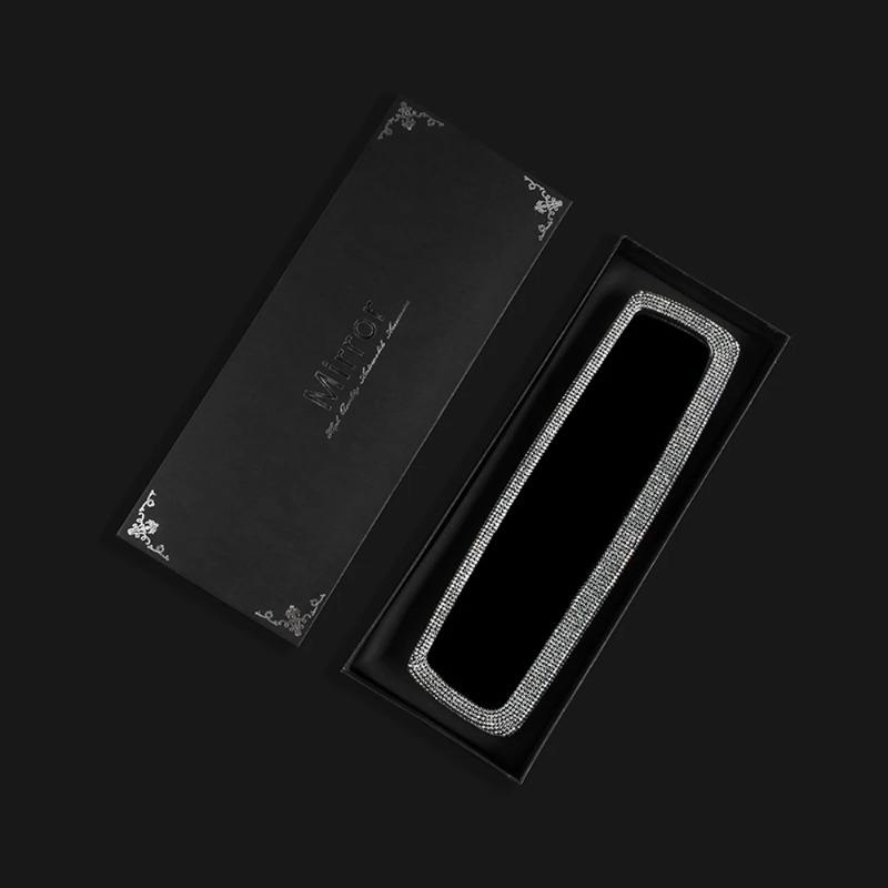 Shiny Diamond Crystal Car Interior Rearview Mirror Glitter Rhinestone Auto Rear View HD Mirror Bling Car Accessories for Women