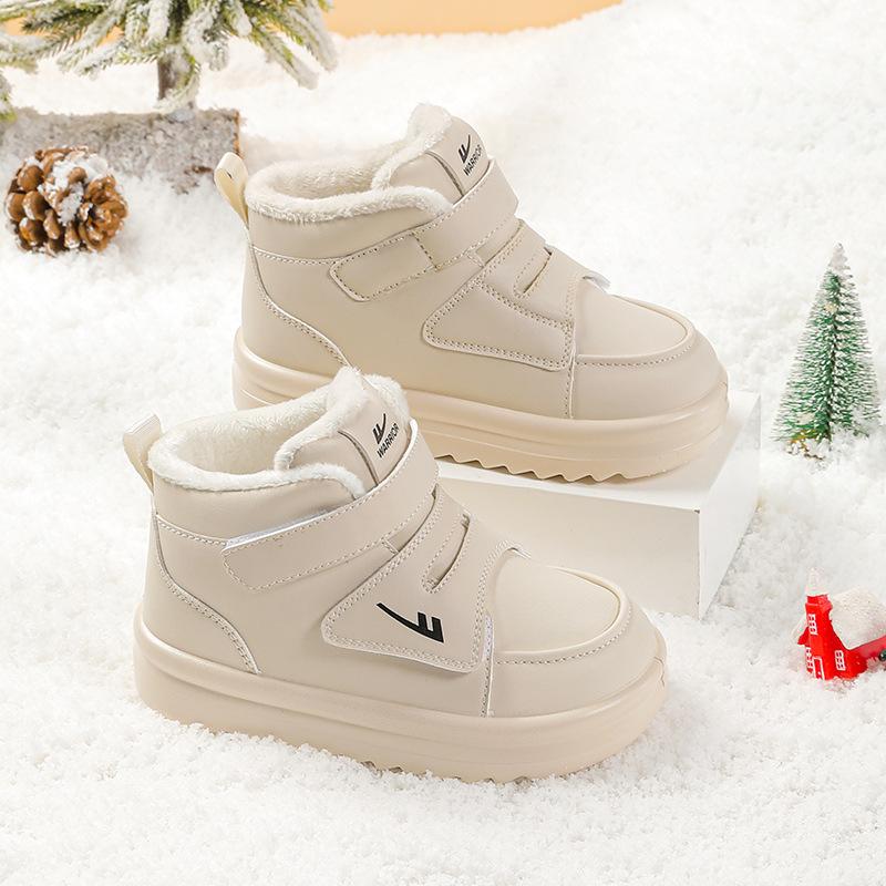 Children's cotton shoes winter new cold-proof thickened children's winter shoes older children's velvet warm cotton boots B