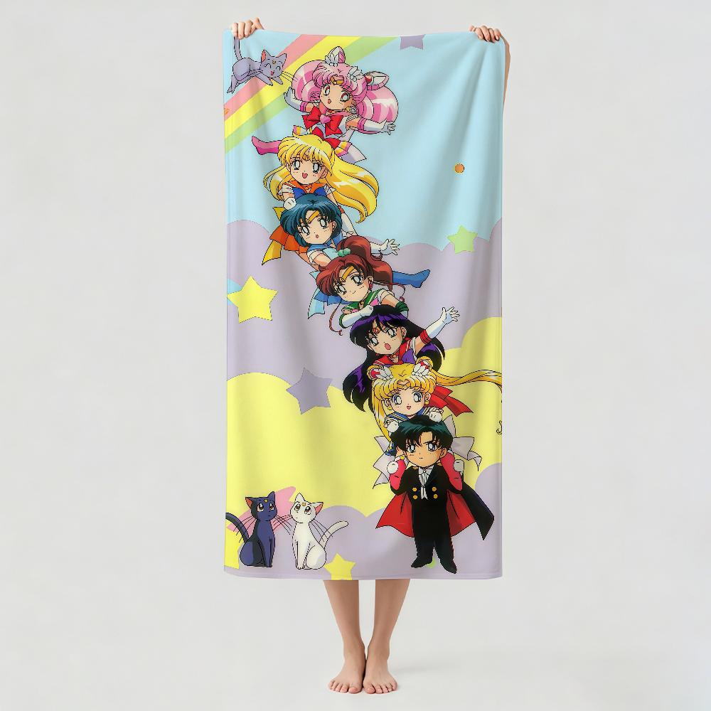 Adventure anime S-SAILOR M-MOON Towel Drying Bath Towel Applicable To Light Swimming Camping Yoga Beach Out