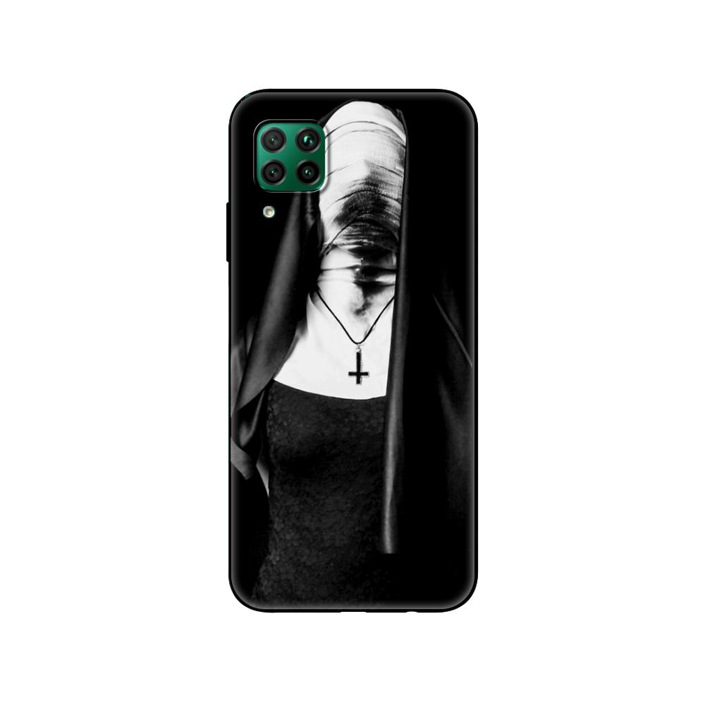 

Черный чехол из ТПУ для Huawei P30 Lite P30 Pro P40, чехол для Huawei P40 LITE EP Smart 2020, чехол Pentagram 666 Demonic Satanic huawei P40 LITE E