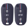 Silicone Car Flip Key Case Cover Shell For Peugeot 208 308 408 508 2008 3008 4008 5008 For Citroen C3 C4 Cactus C6 Accessories