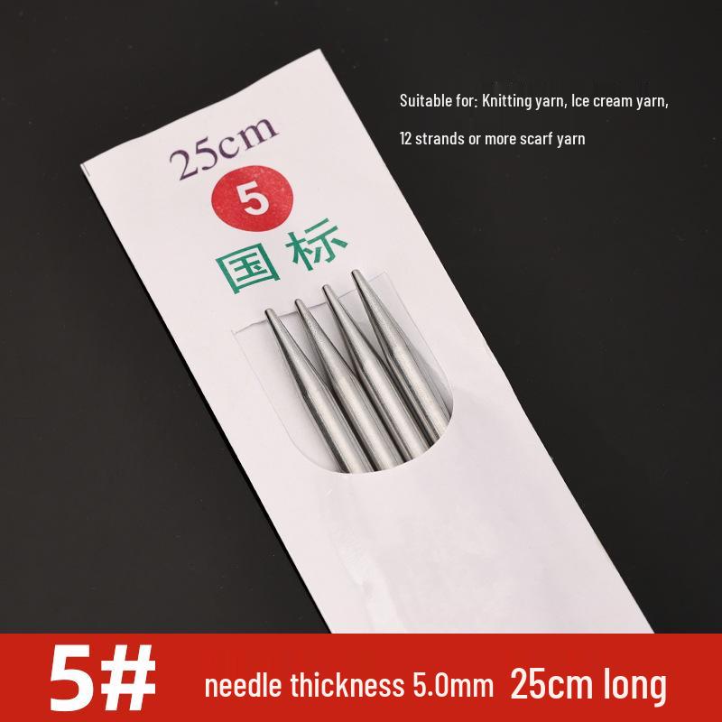 Three Swallow Stainless Steel Knitting Needles Set for Handmade Scarves and Sweaters
