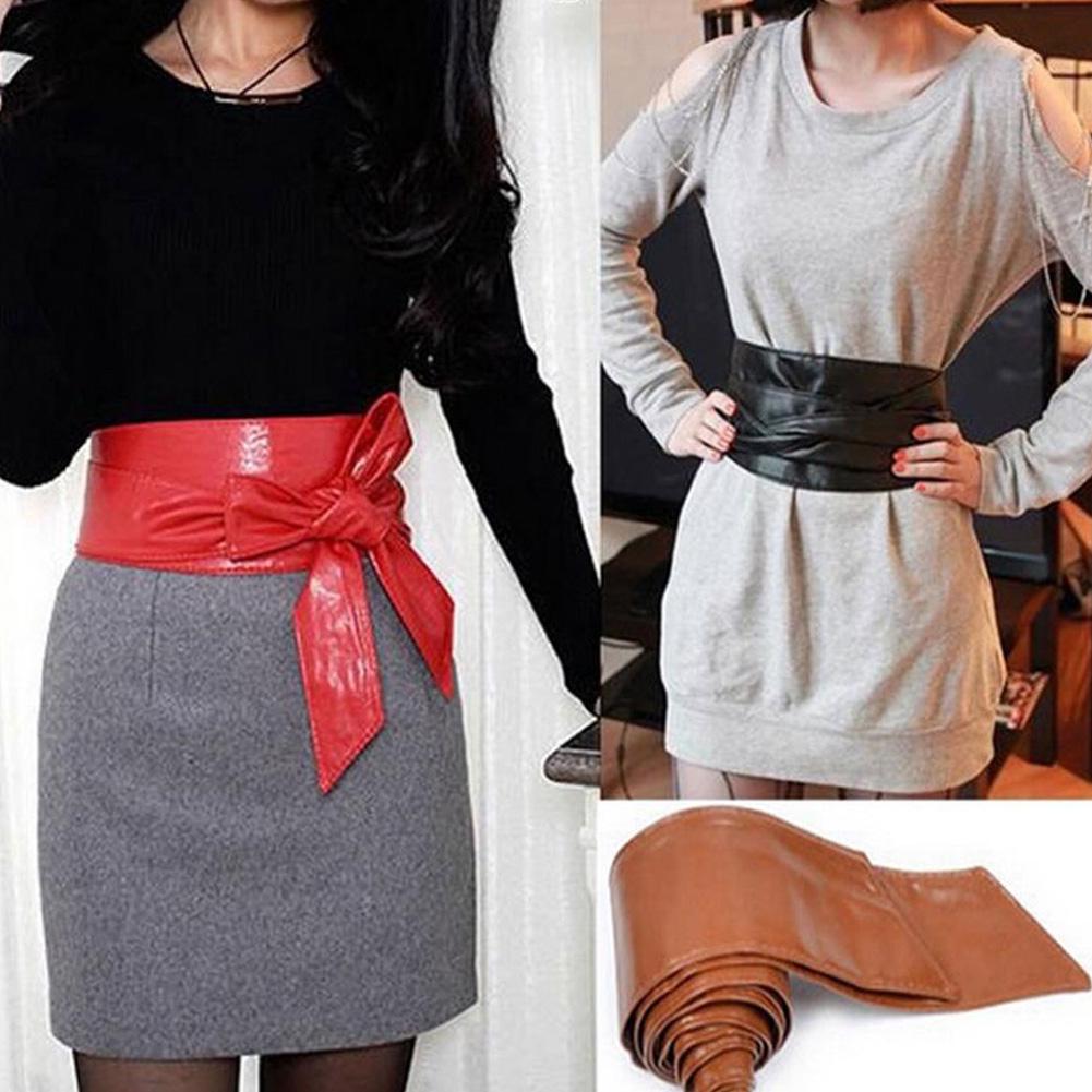 Moda Mujer Cuero suave Cinturón de cintura ancha Lazo para vestir  Accesorios de ropa comprar a buen precio — entrega gratuita, reseñas reales  con fotos — Joom
