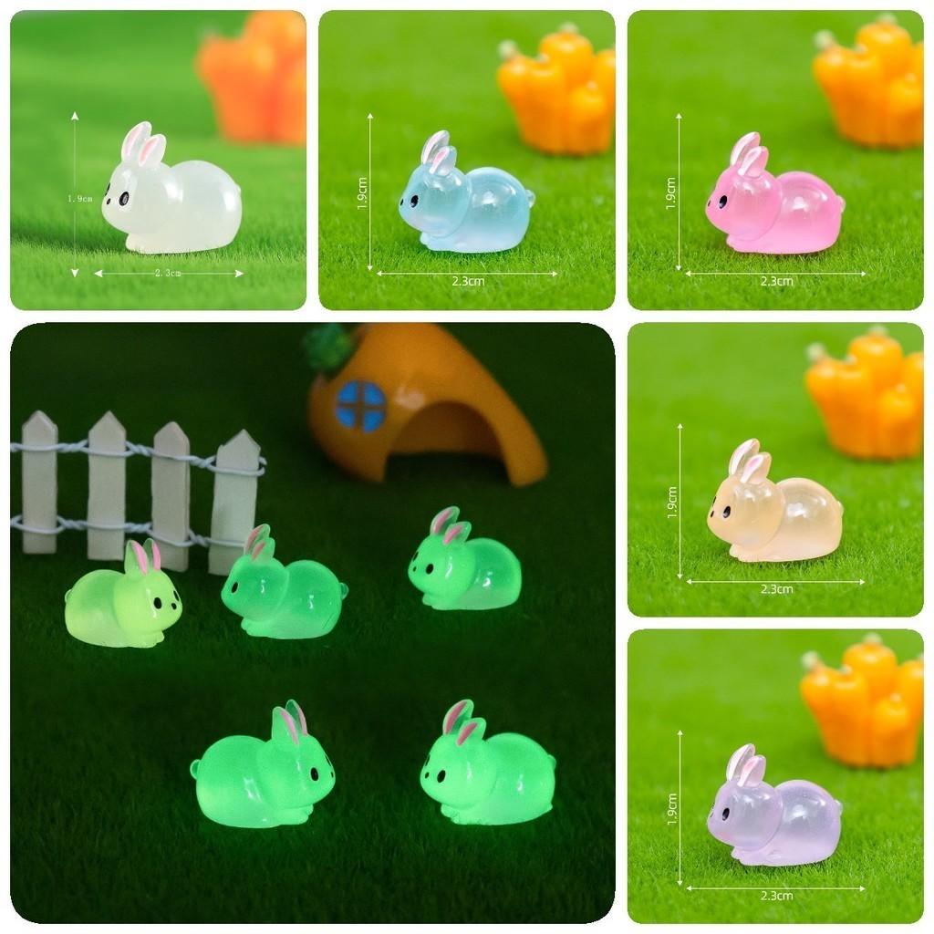 Landscape Micro Noctilucent Rabbit Decoration Accessories Desktop Dolls Toy