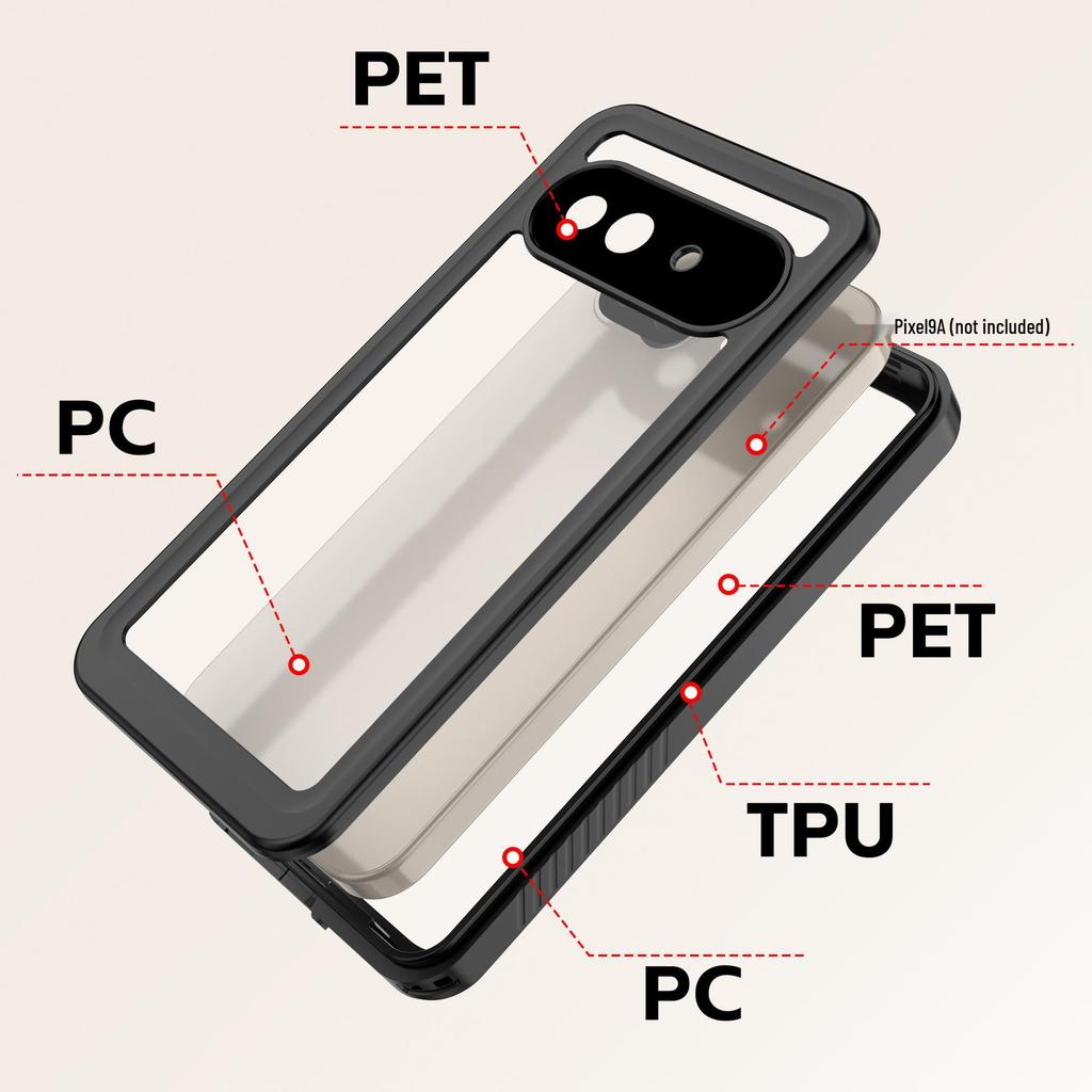 Custodia Impermeabile e Antiurto per Google Pixel 10A/9A/9Pro - Copertura Completa per Immersioni